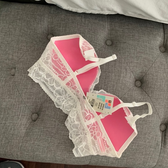 White lace bra PINK - Picture 3 of 6